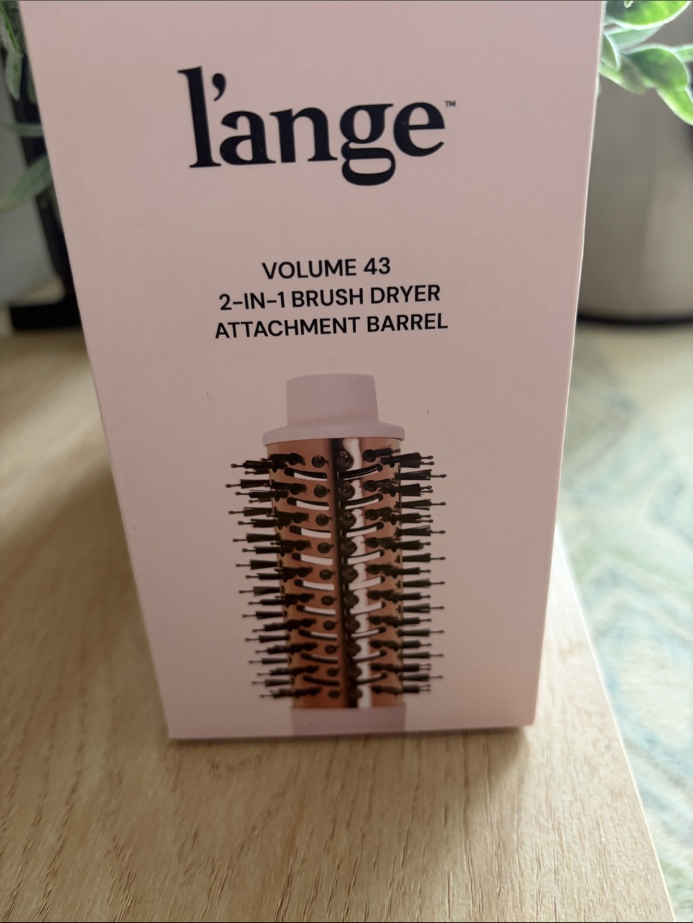 L'ange Volume 43 2-in-1 Brush Dryer Attachment Barrel in Pink and Rose Gold